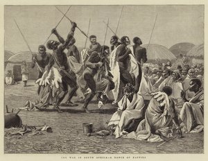 De oorlog in Zuid-Afrika, een dans van Kaffirs
